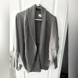 Wilfred Aritzia gray cocoon open sweater cardigan